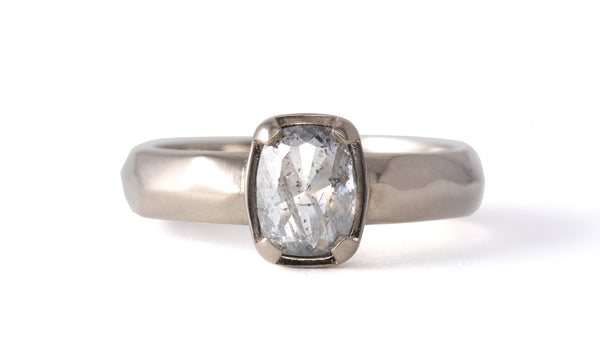 Peper en zout diamant verlovingsring