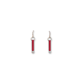 Staafje Hanger Donker Rood- Parel