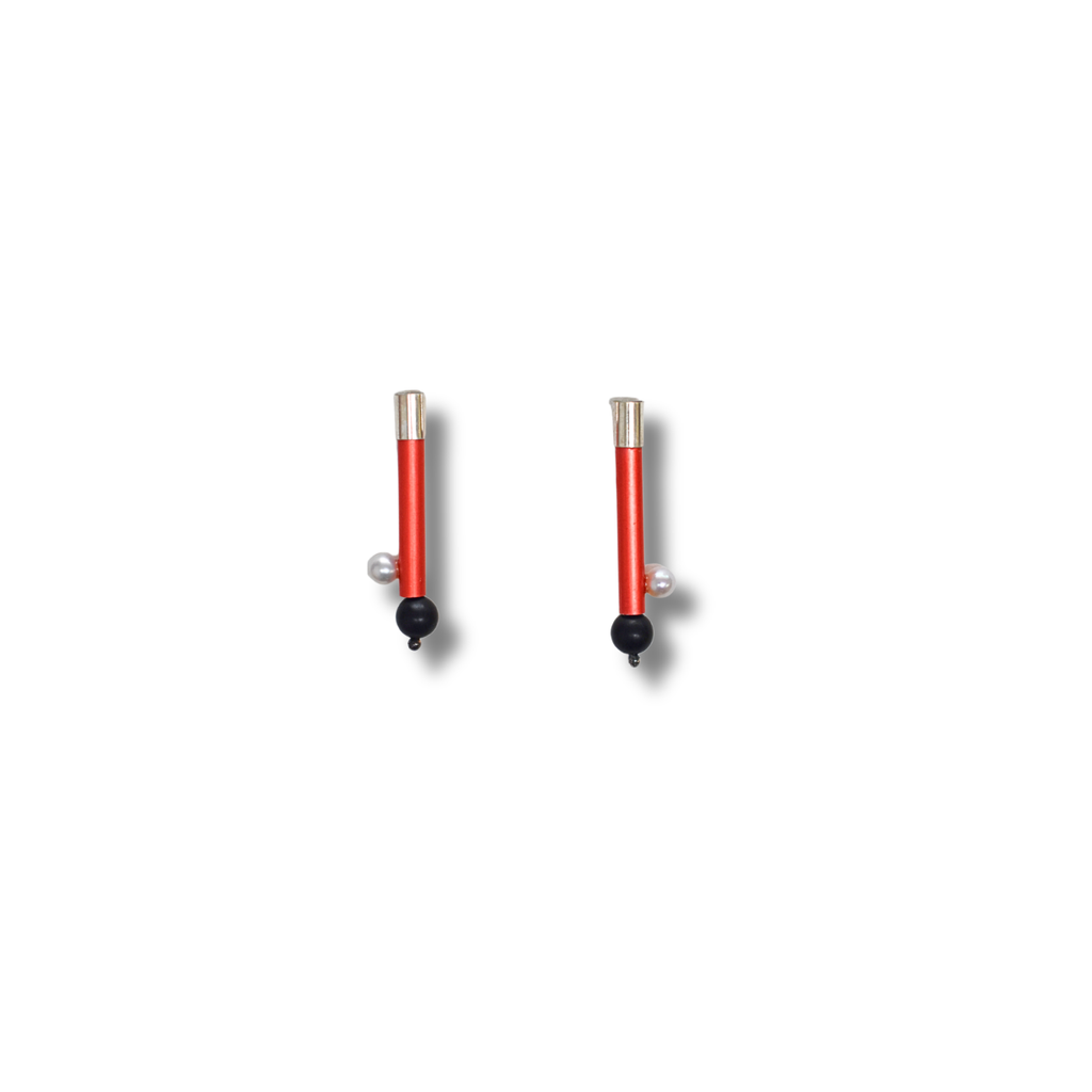 Staafje Licht Rood- Onyx -Parel