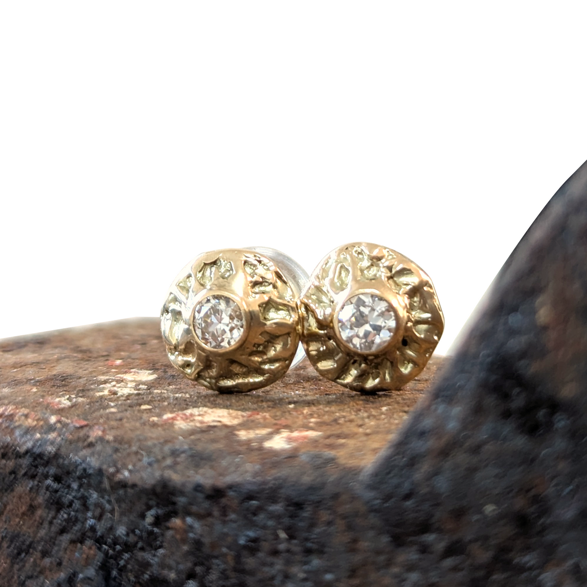 Diamant Oorbellen Organisch