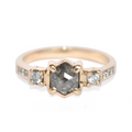 Peper en Zout diamant verlovingsring