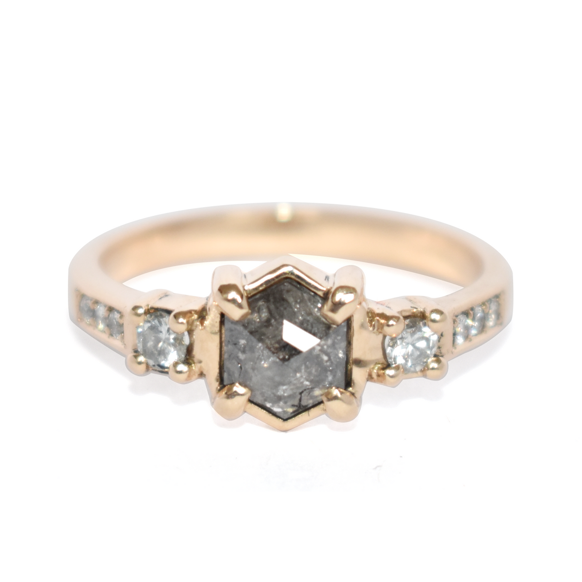 Peper en Zout diamant verlovingsring