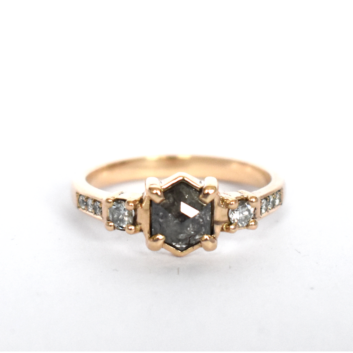 Peper en Zout diamant verlovingsring