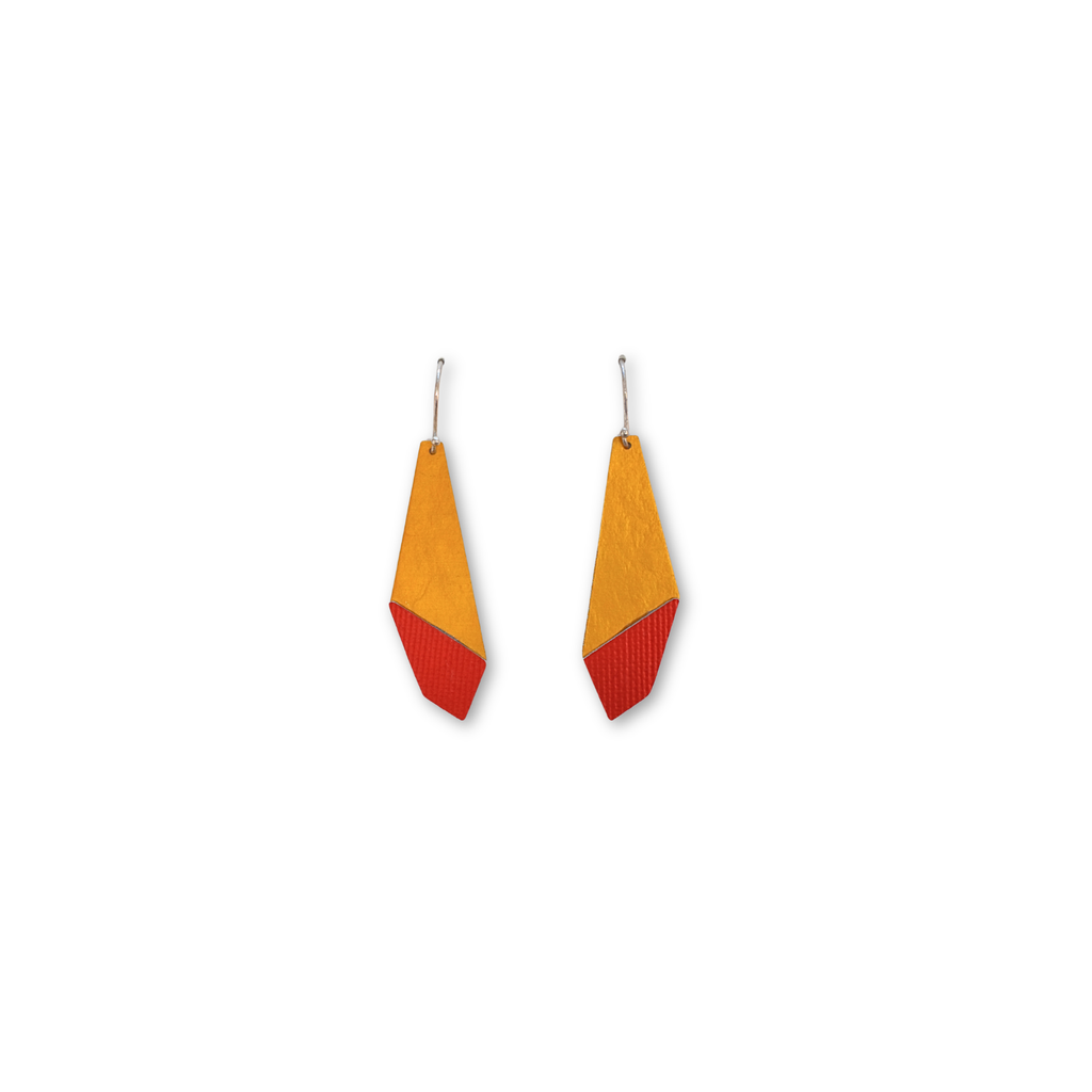 Stropdas Oorbel Oranje - Rood