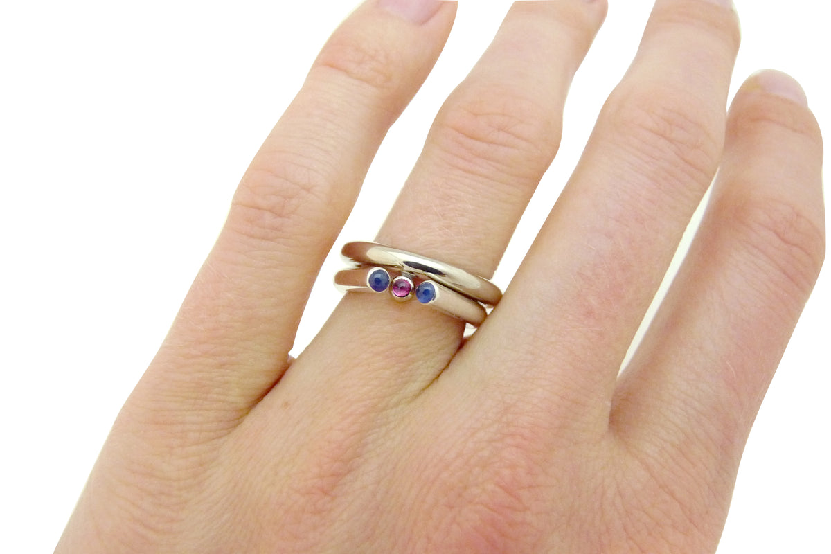 Ring Robijn Bol, aanschuifring Custom Made