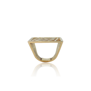 statement ring, grafische ring, geometrische ring, design sieraden, design ring, gouden design ring