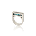 Ring Flow Zilver Turkoois