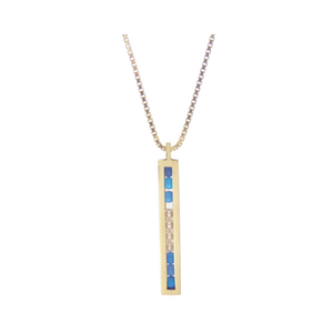 Flow necklace yellow gold pearls blue onyx
