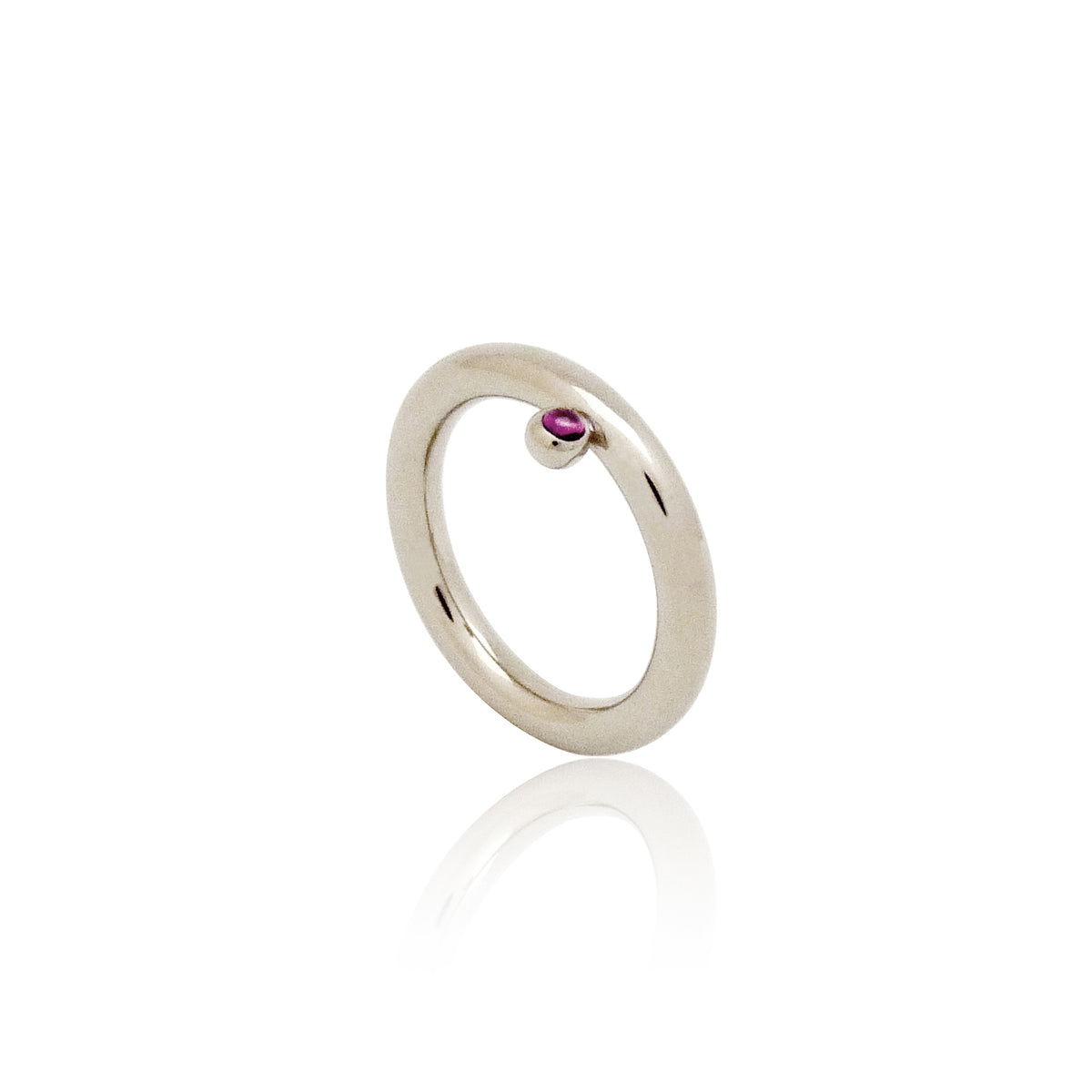 Ring Robijn Bol, aanschuifring Custom Made