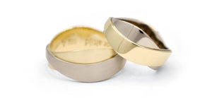 Dynamic wedding rings, custom made